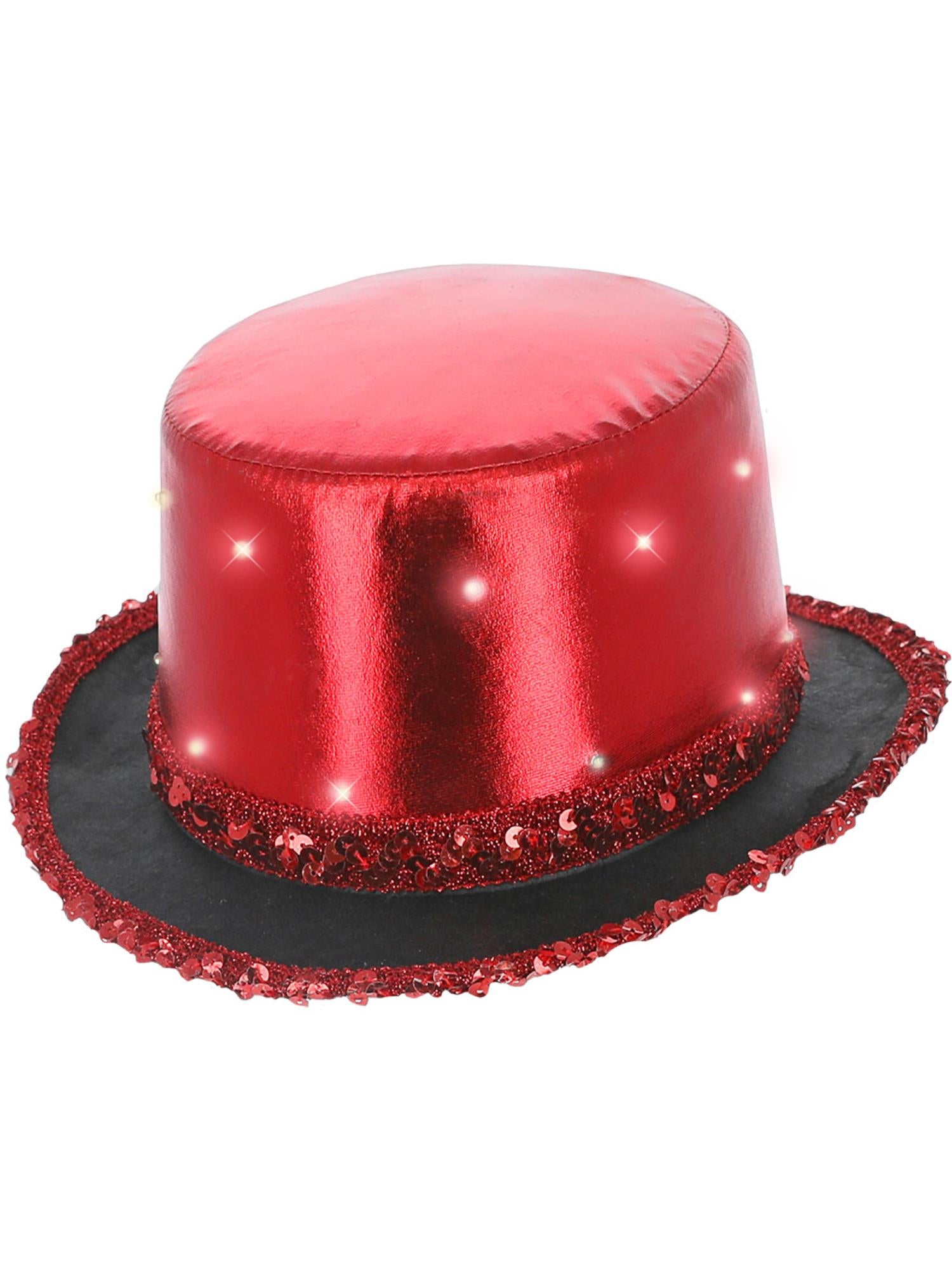 Smiffys Devil LED Metallic-Zylinder rot mit Beleuchtung