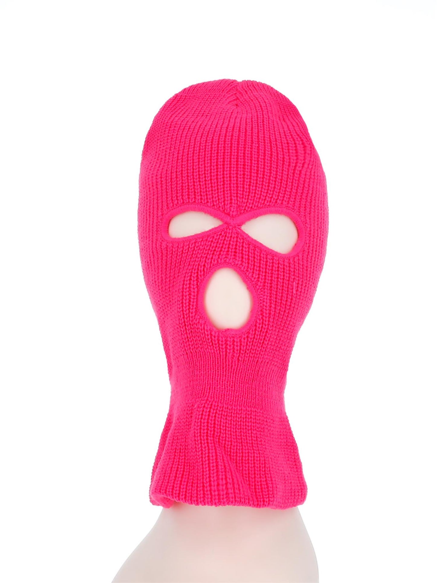 Smiffys ROBBER Balaclava Ski Mask Neon Pink für Erwachsene – Detailansicht