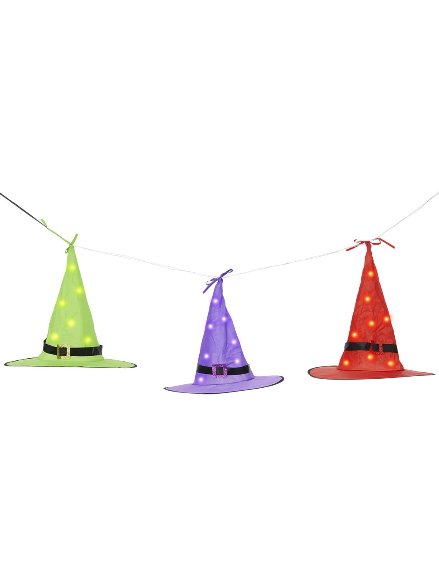Smiffys schwebende LED-Hexenhüte schwarz 3er-Set für Halloween