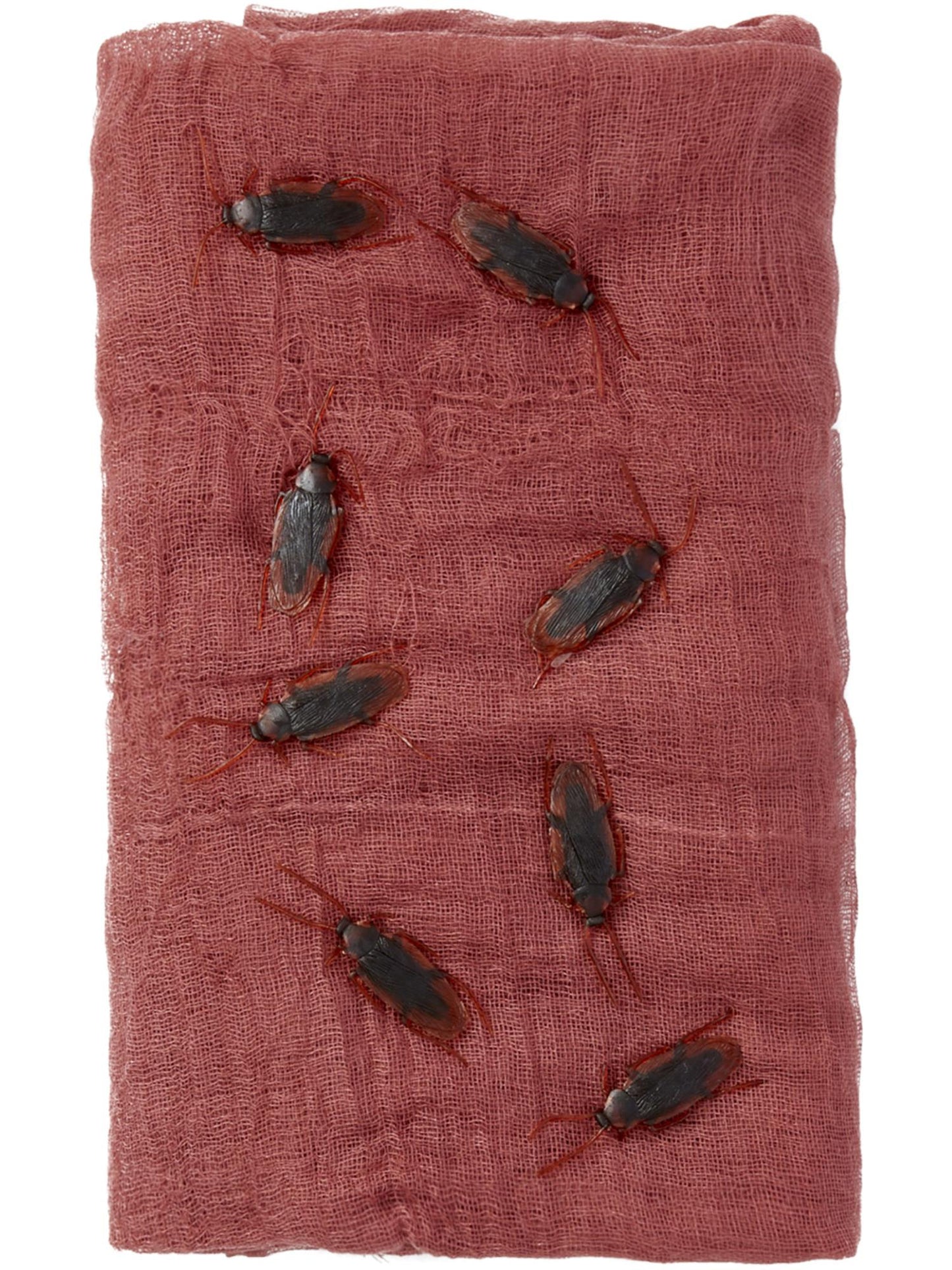 Smiffys Cockroach Creepy Cloth Kit mit Kakerlakenmotiv und Gaze für Halloween