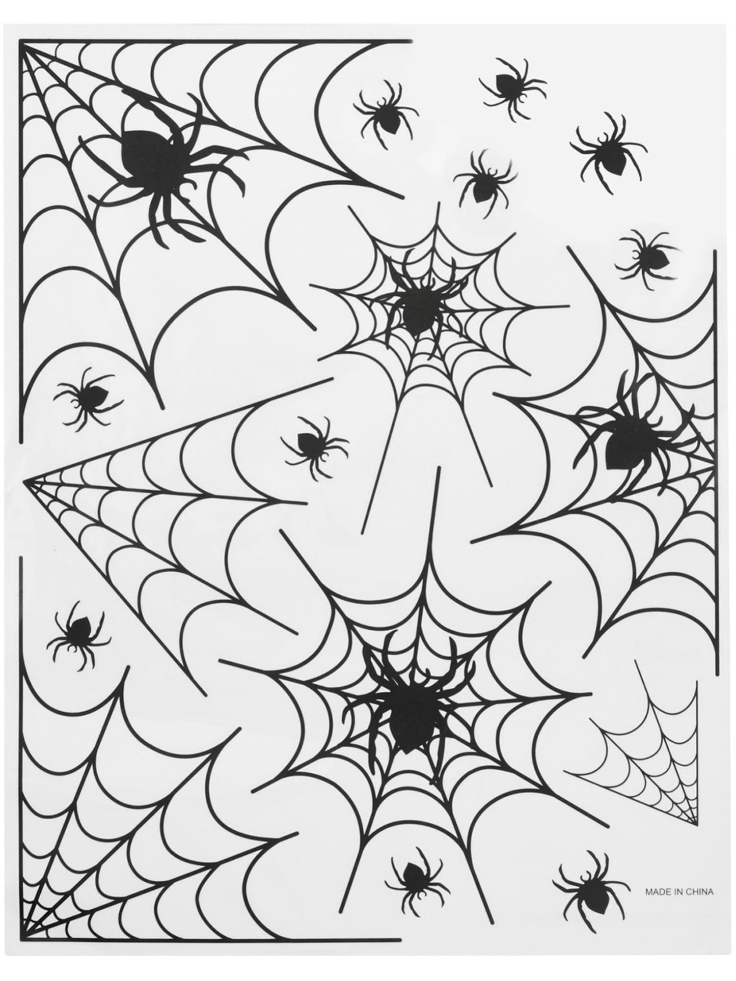 Smiffys Spider Window Stickers, 1 Sheet PG für Unisex