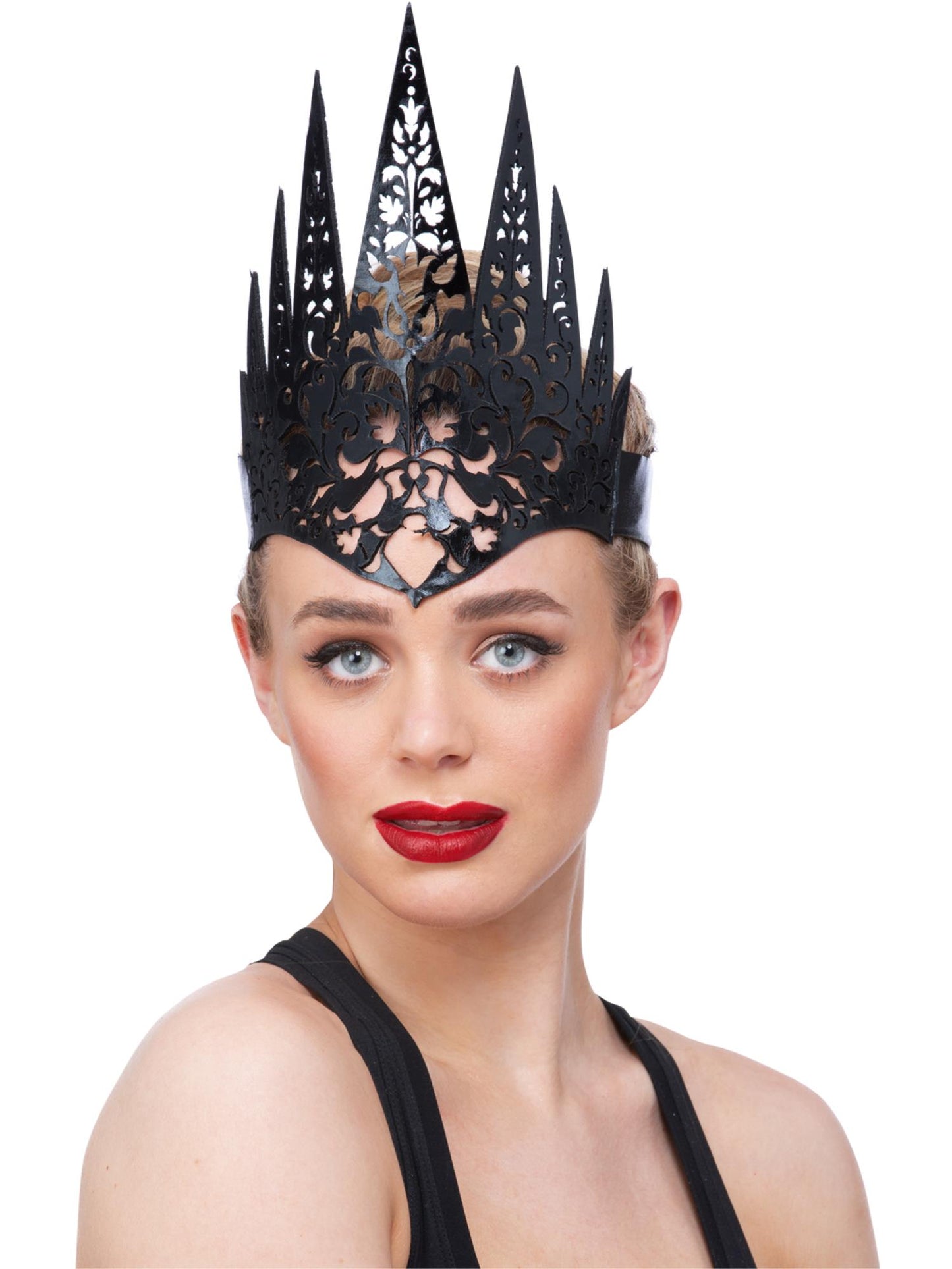 Smiffys Black Filigree Queen Crown Headband HA für Damen