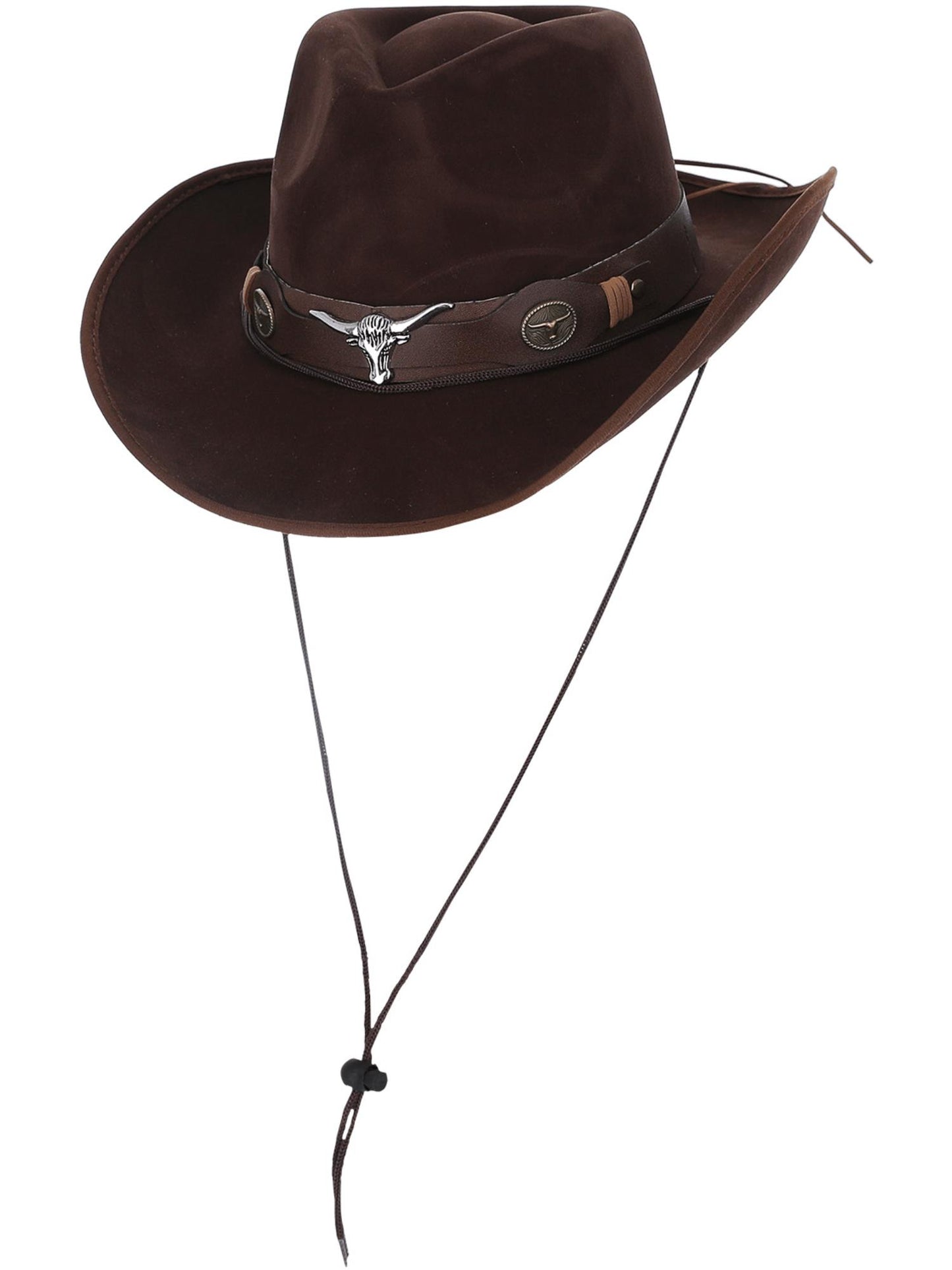 Smiffys Brown Mock Leather Western Cowboy Hat für Unisex