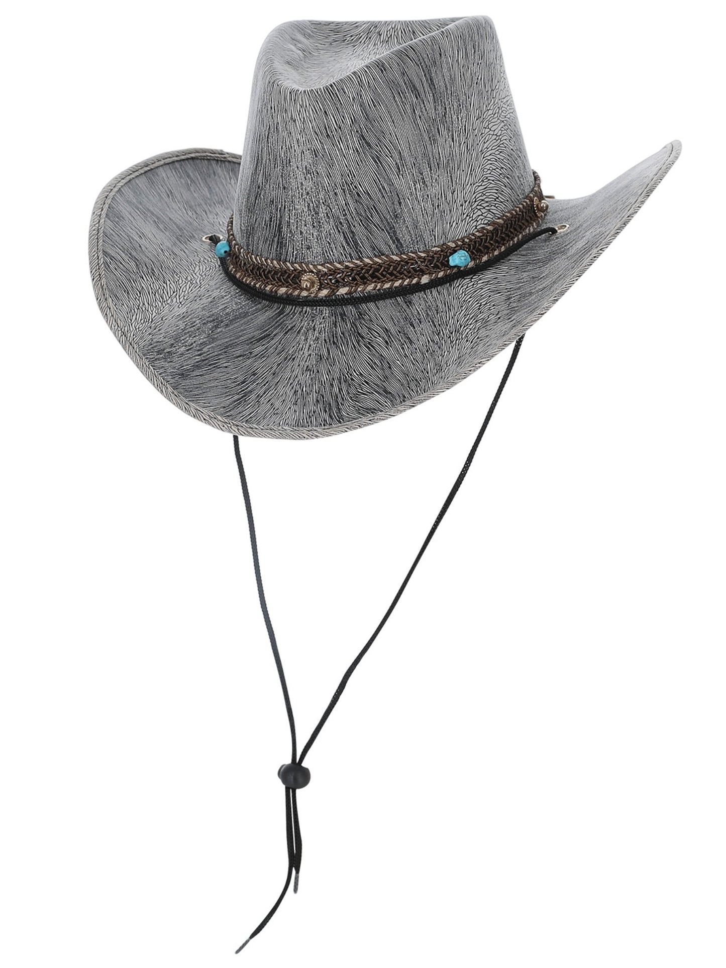 Smiffys Grey Western Distressed Cowboy Hat für Unisex