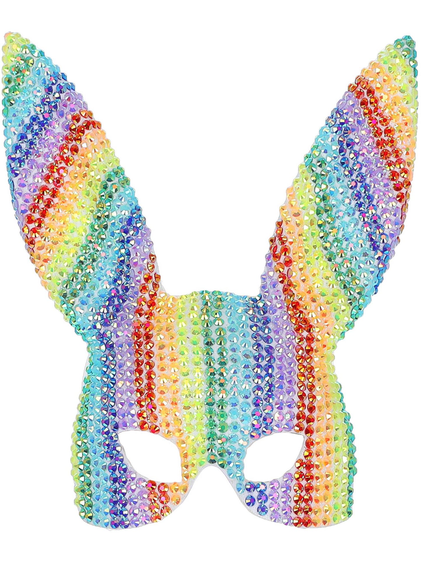 Smiffys Fever Deluxe Rainbow Jewel Studded Bunny Mask für Unisex