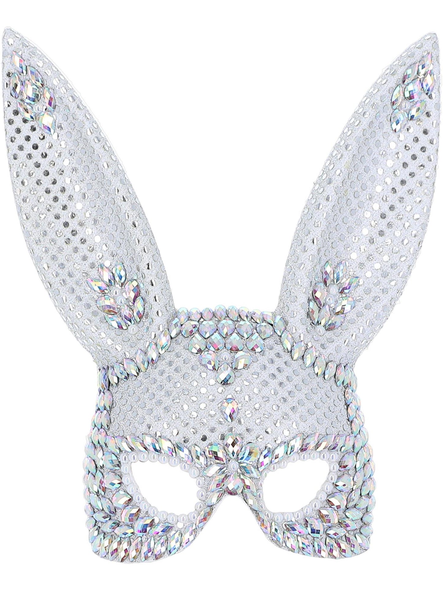 Smiffys Fever Silver Jewel Bunny Mask HA für Unisex