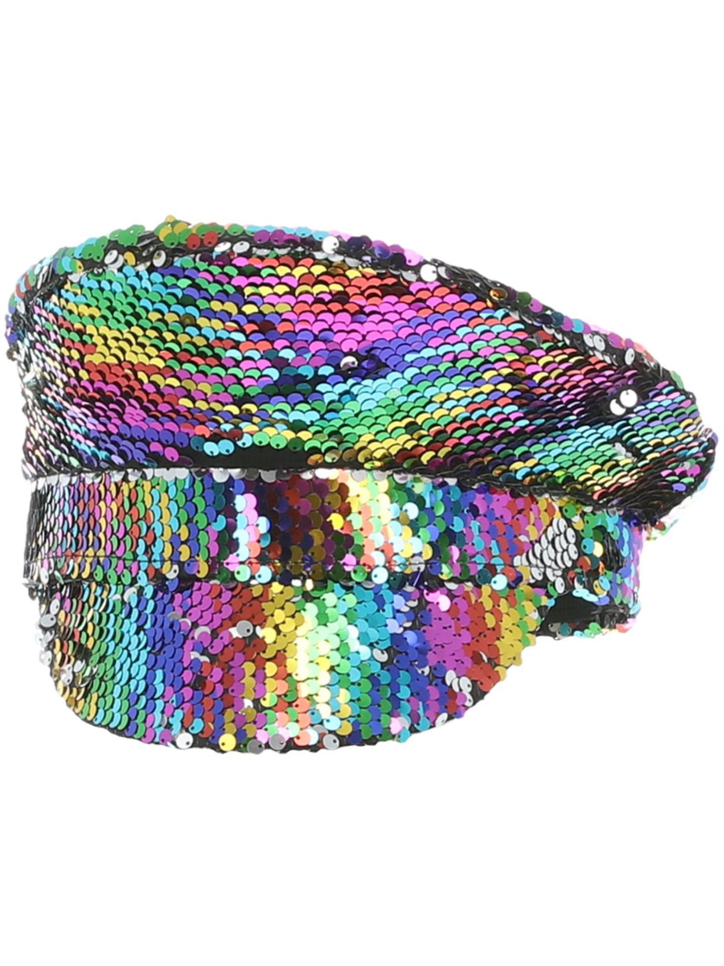Smiffys Sequin Captains Hat, Rainbow für Unisex