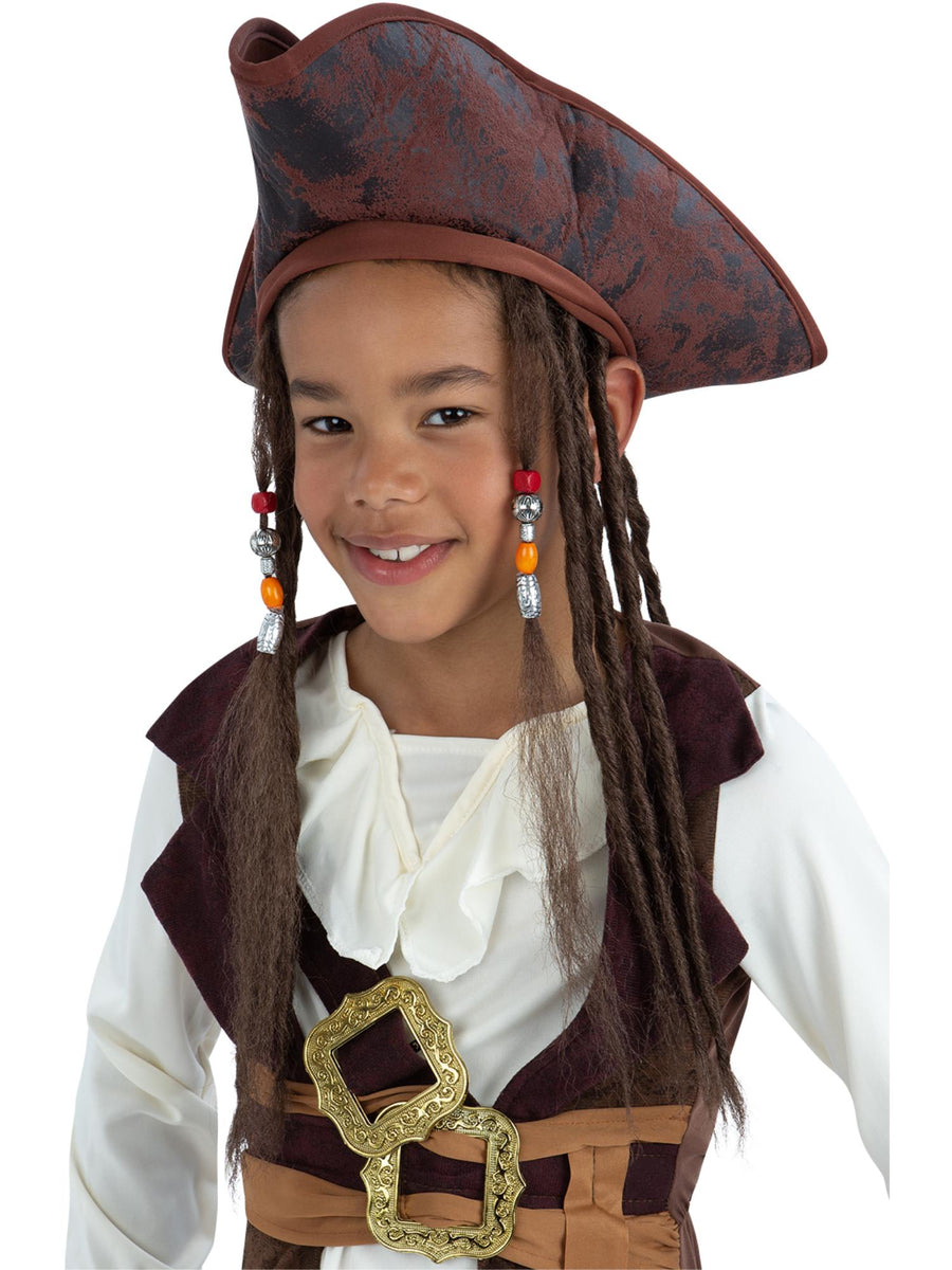 Smiffys Pirate Hat, with Dreadlocks für Unisex