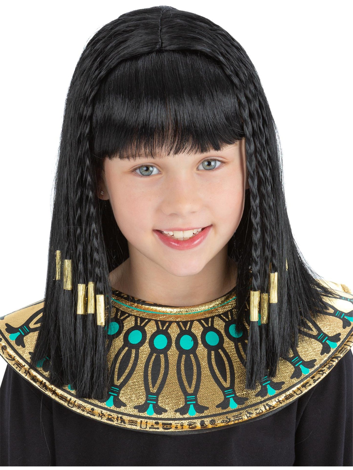 Smiffys schwarze Cleopatra-Perücke für Mädchen