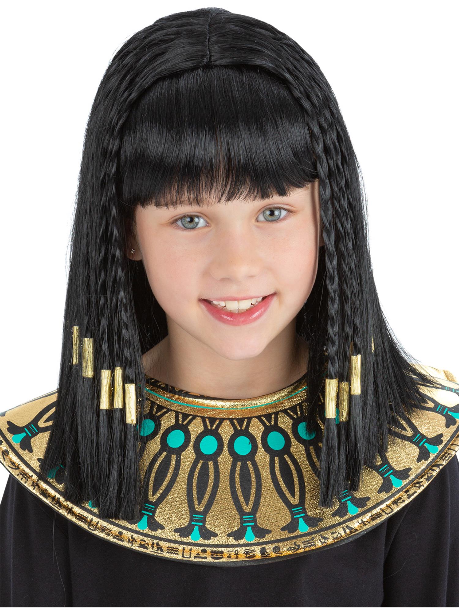 Smiffys schwarze Cleopatra-Perücke für Mädchen