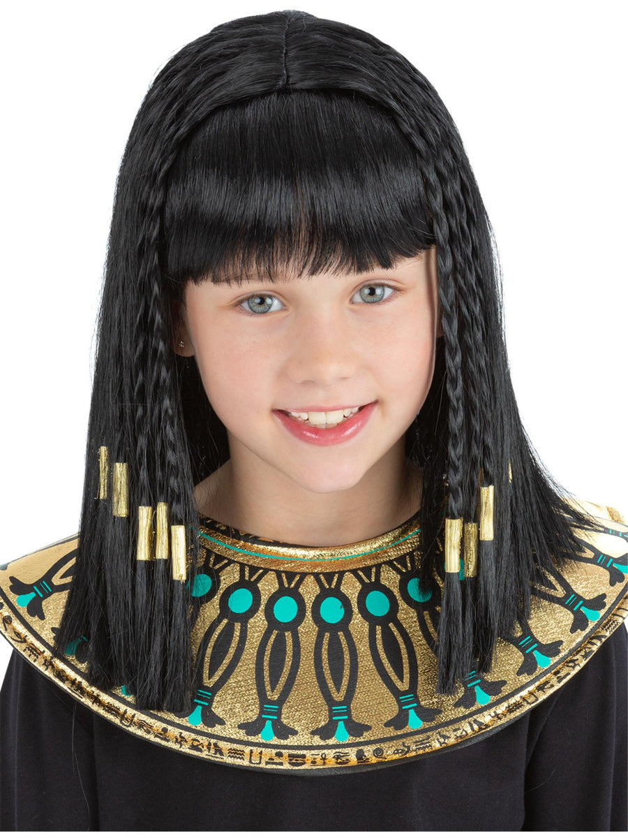 Smiffys schwarze Cleopatra-Perücke für Mädchen