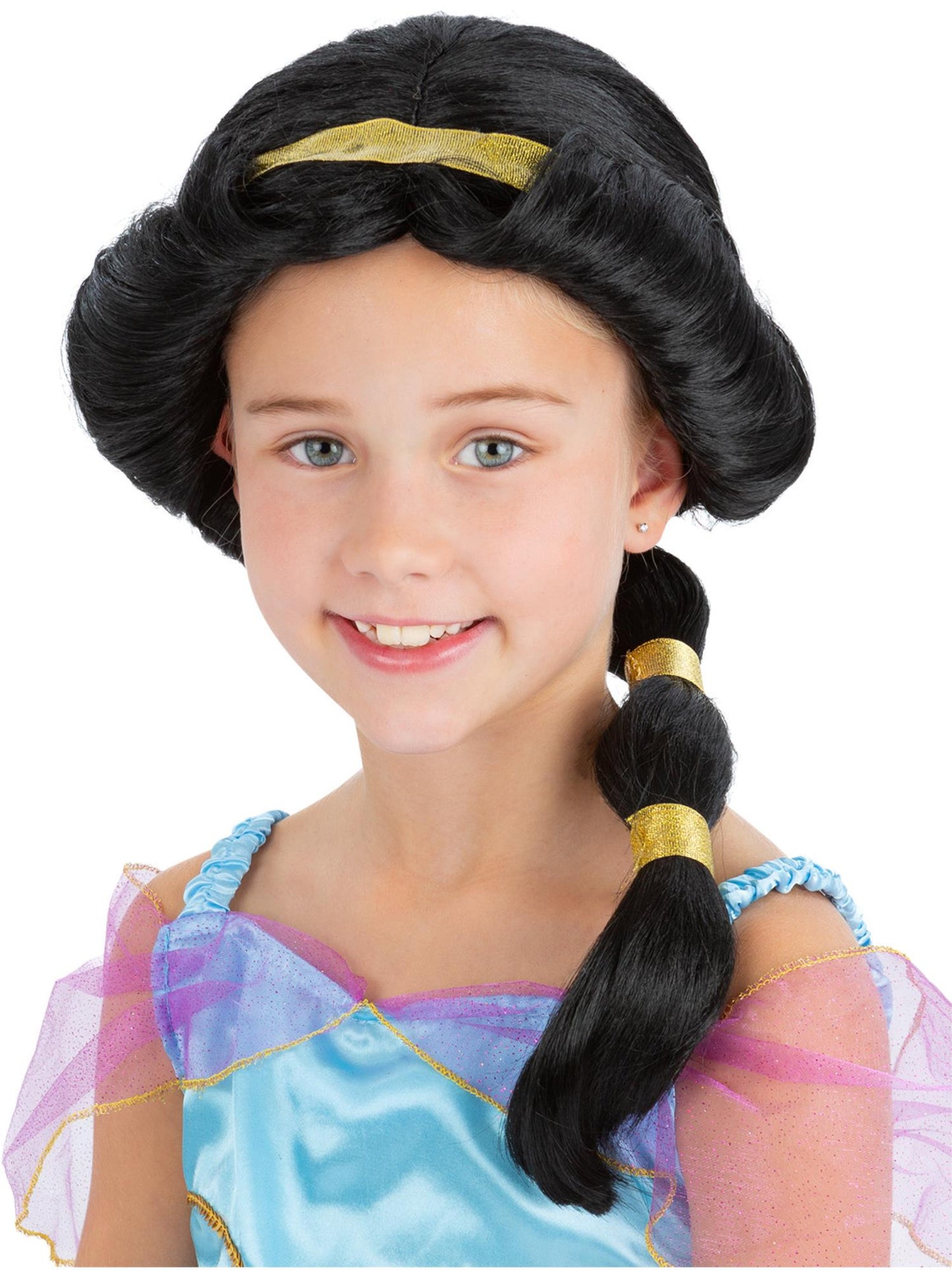Smiffys schwarze Arabian-Prinzessin-Perücke für Mädchen