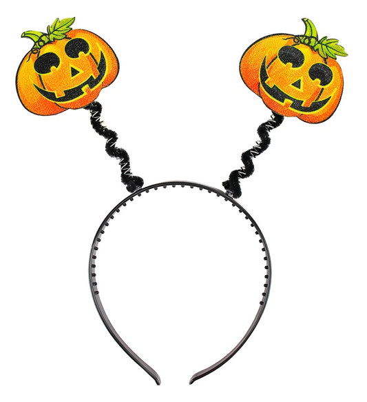 Reflektierender Haarreif mit Kürbismotiv für Halloween und Fasnacht