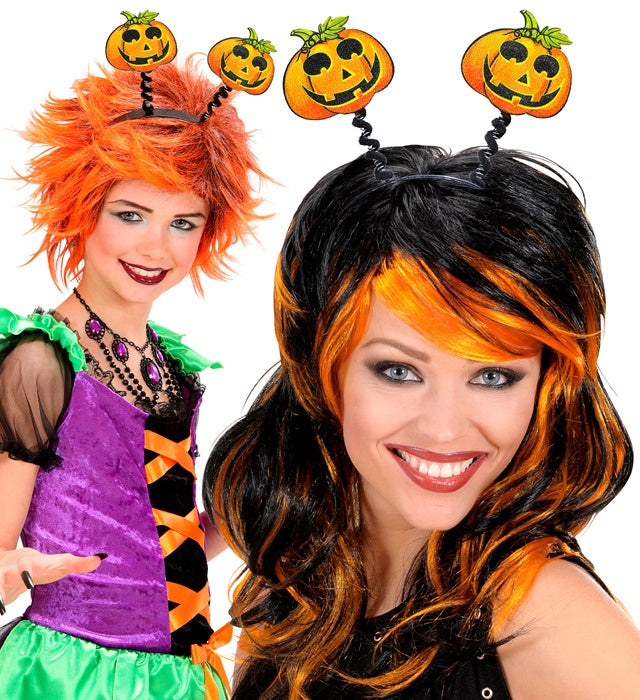 Reflektierender Haarreif mit Kürbismotiv für Halloween und Fasnacht