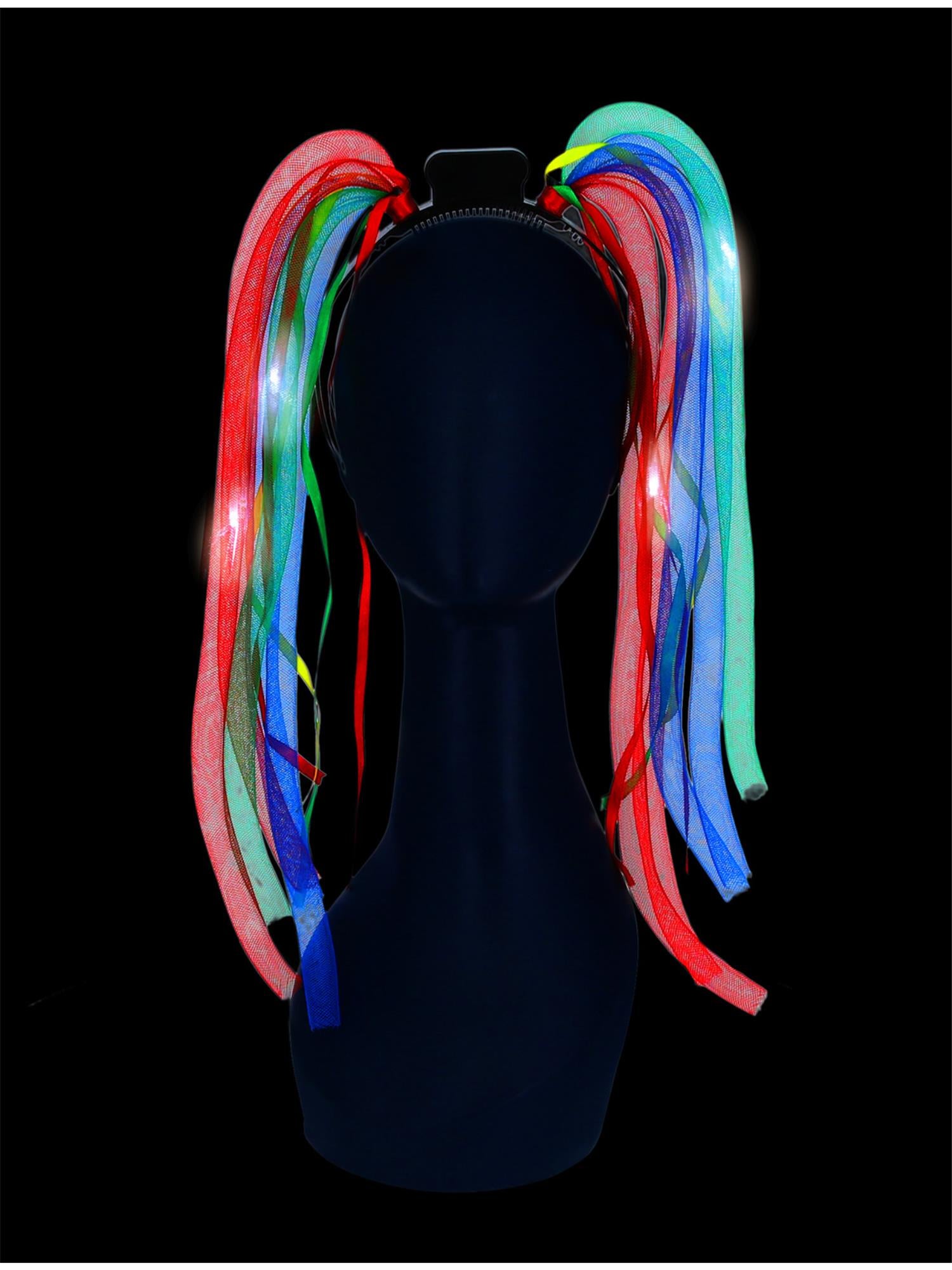 Smiffys LED-Regenbogen-Spaghetti-Haarreif für Kinder