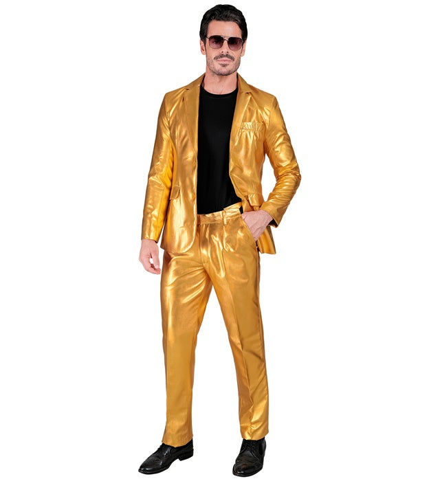 Goldener Party-Anzug mit Jackett und Hose für festliche Anlässe