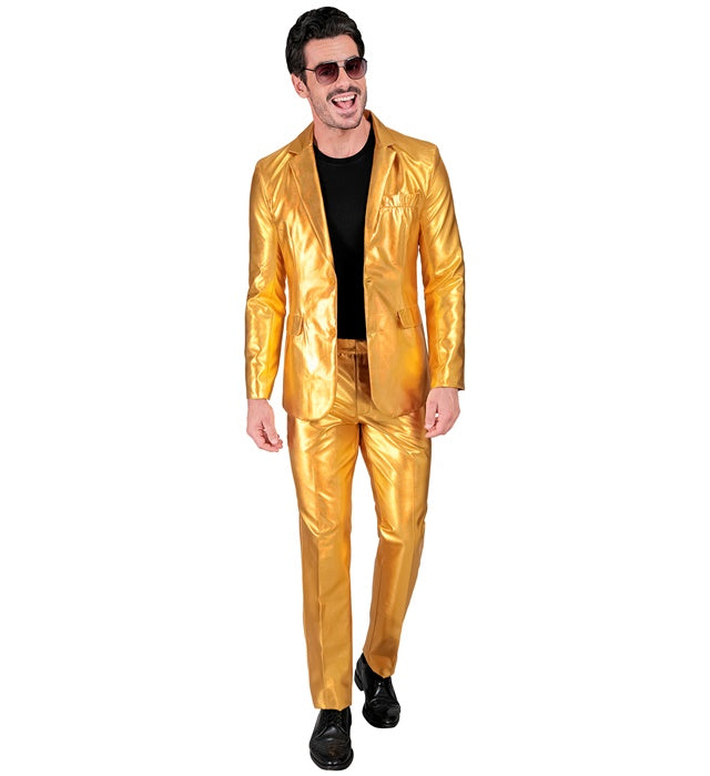 Goldener Party-Anzug mit Jackett und Hose für festliche Anlässe