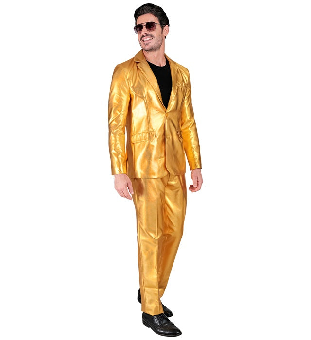 Goldener Party-Anzug mit Jackett und Hose für festliche Anlässe