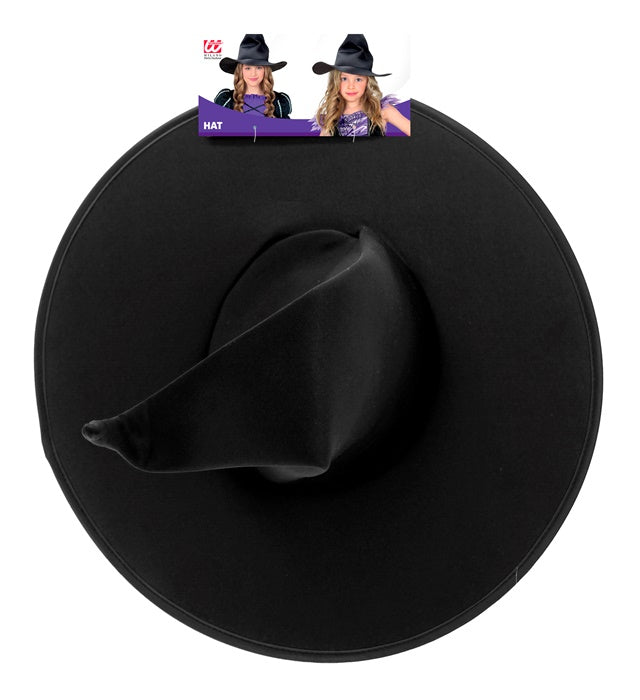 Modellierbarer schwarzer Hexenhut für Fasnacht und Halloween