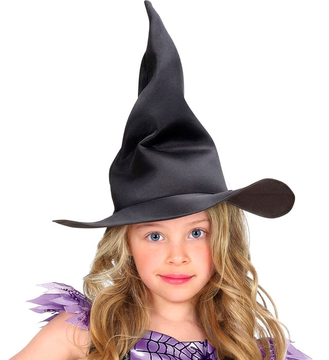 Modellierbarer schwarzer Hexenhut für Fasnacht und Halloween