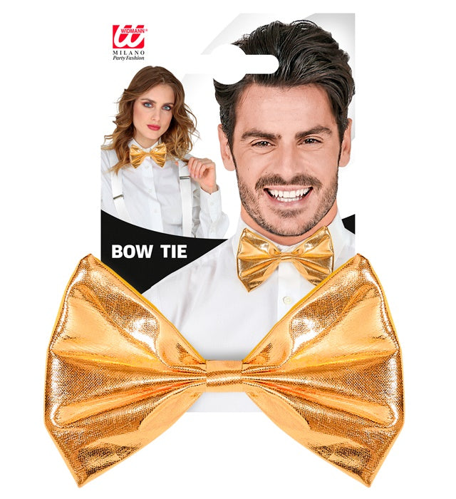 Metallisch goldene Fliege als elegantes Fasnacht-Accessoire