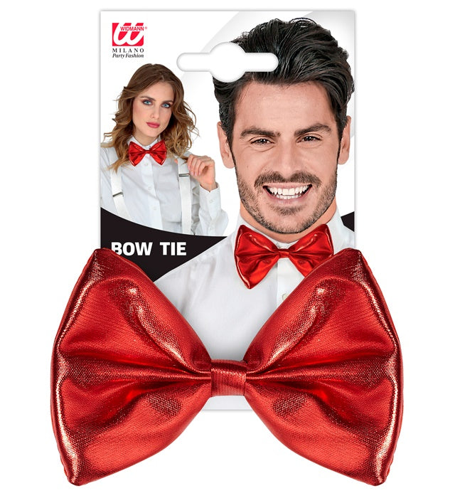 Metallisch rote Fliege als Fasnachts-Accessoire