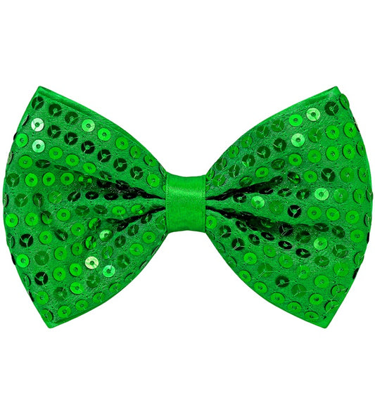 Grüne Paillettenfliege als glänzendes Accessoire für Fasnacht und Karneval