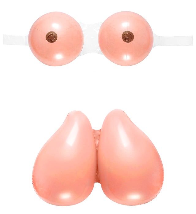 Set aus aufblasbarer überdimensionaler Brust und Hintern als Kostüm-Accessoire