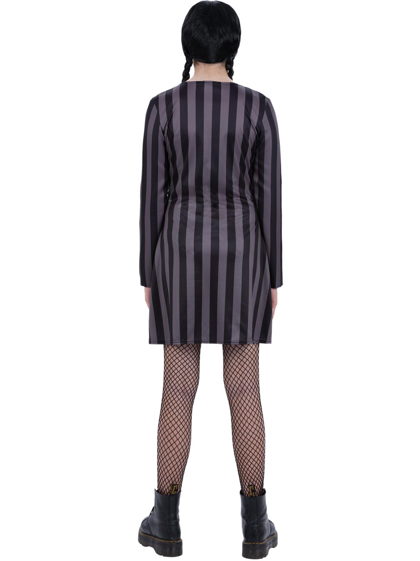 Smiffys Gothic-Girl-Schuluniform-Kostüm für Mädchen in Grün – Detailansicht