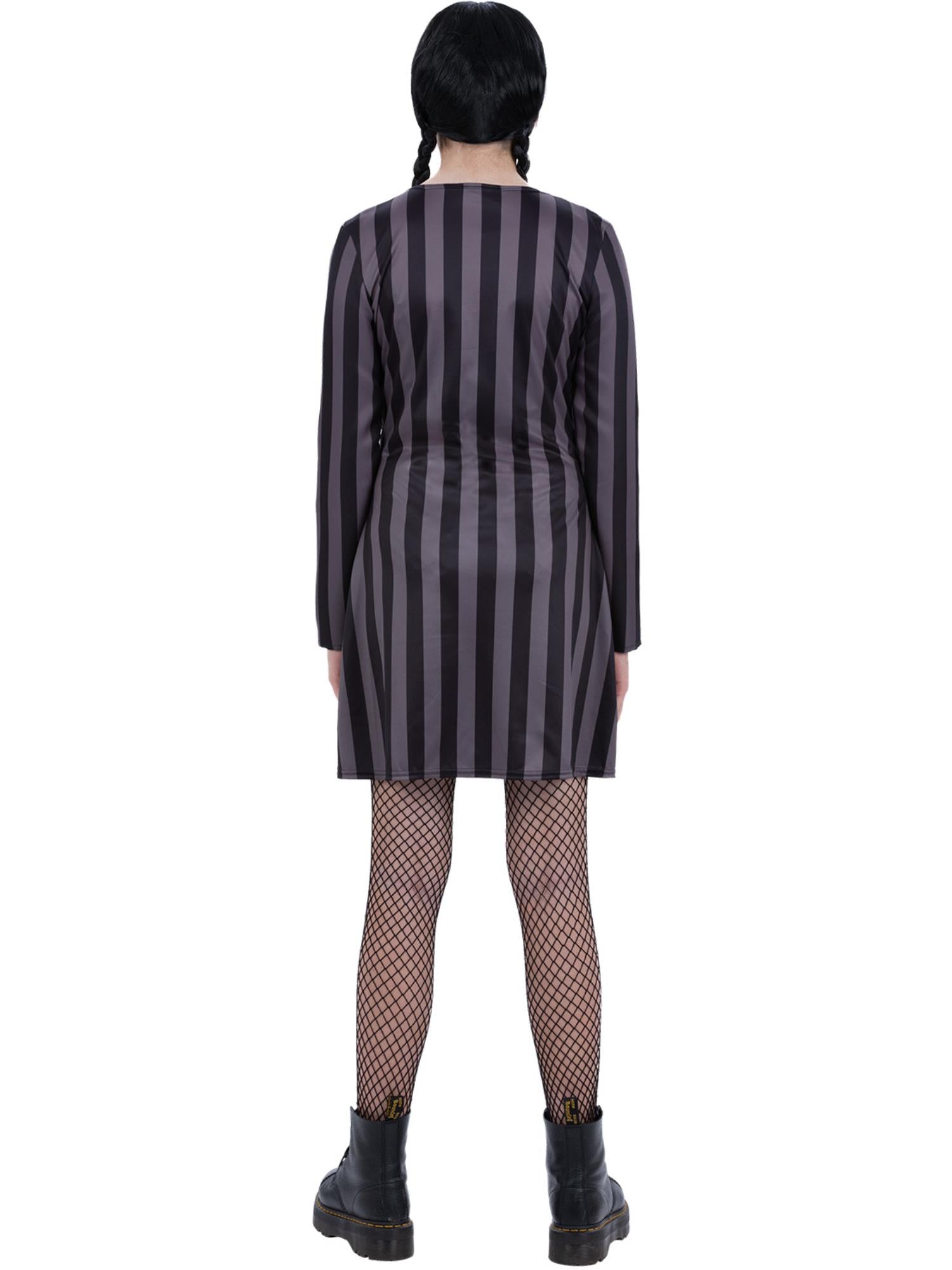 Smiffys Gothic-Girl-Schuluniform-Kostüm für Mädchen in Grün – Detailansicht
