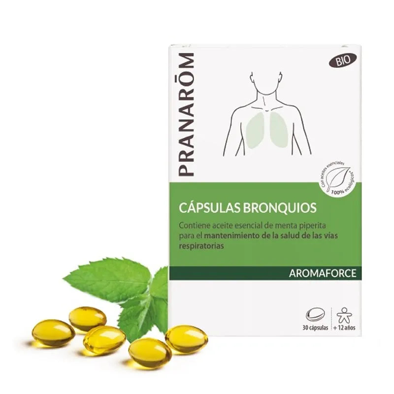 PRANARÔM PRANARÔM Aromaforce Bio Bronchien 30 Kapseln Nahrungsergänzung Kosmetik