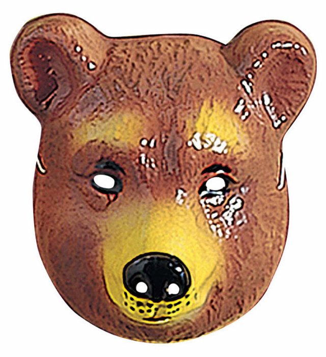 Detailreiche Bärenmaske aus Kunststoff für Fasnacht Kostüm