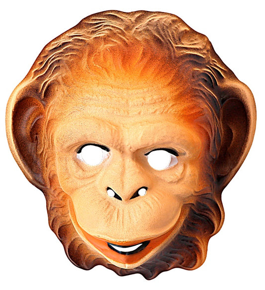 Realistische Affenmaske aus Kunststoff für Fasnacht und Karneval