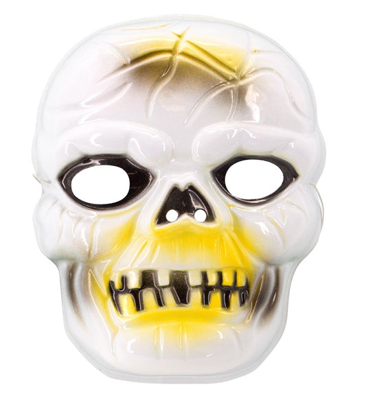 Totenkopf Maske aus Kunststoff für Fasnacht und Halloween