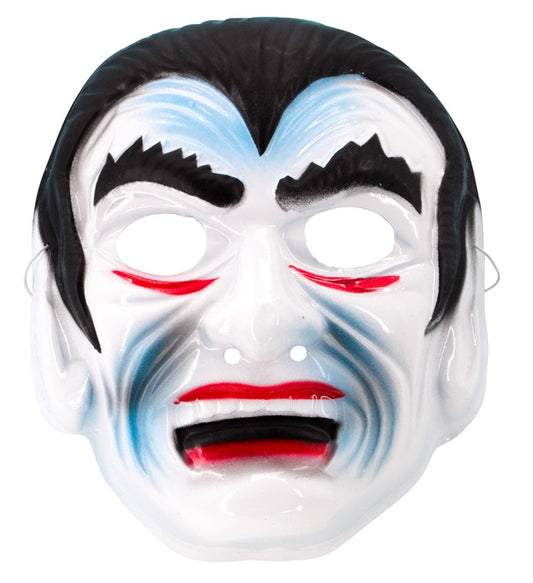 Vampir Maske aus Kunststoff mit elastischem Band für Halloween