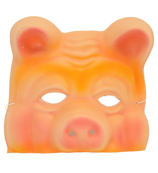 Halbmaske Schwein aus leichtem EVA-Schaum für Fasnacht und Karneval