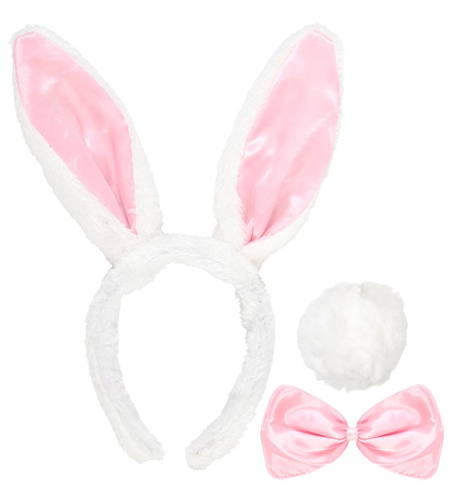 Fasnacht Häschen Dress-Up Set mit Ohren, Fliege und Schwanz