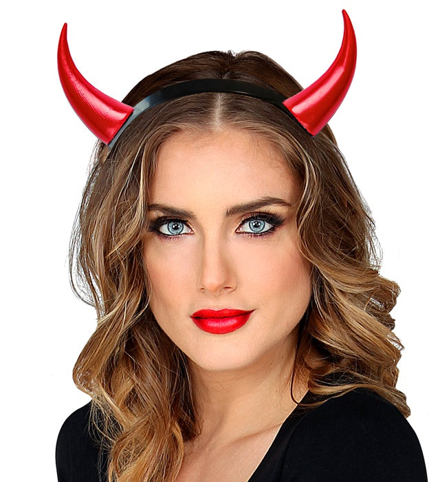Rote Teufelshörner als Halloween- und Fasnacht-Accessoire