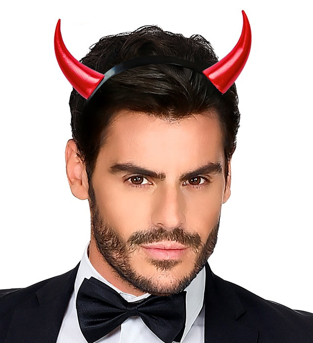 Rote Teufelshörner als Halloween- und Fasnacht-Accessoire