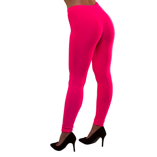 80er Jahre Leggings Neon Pink Matt