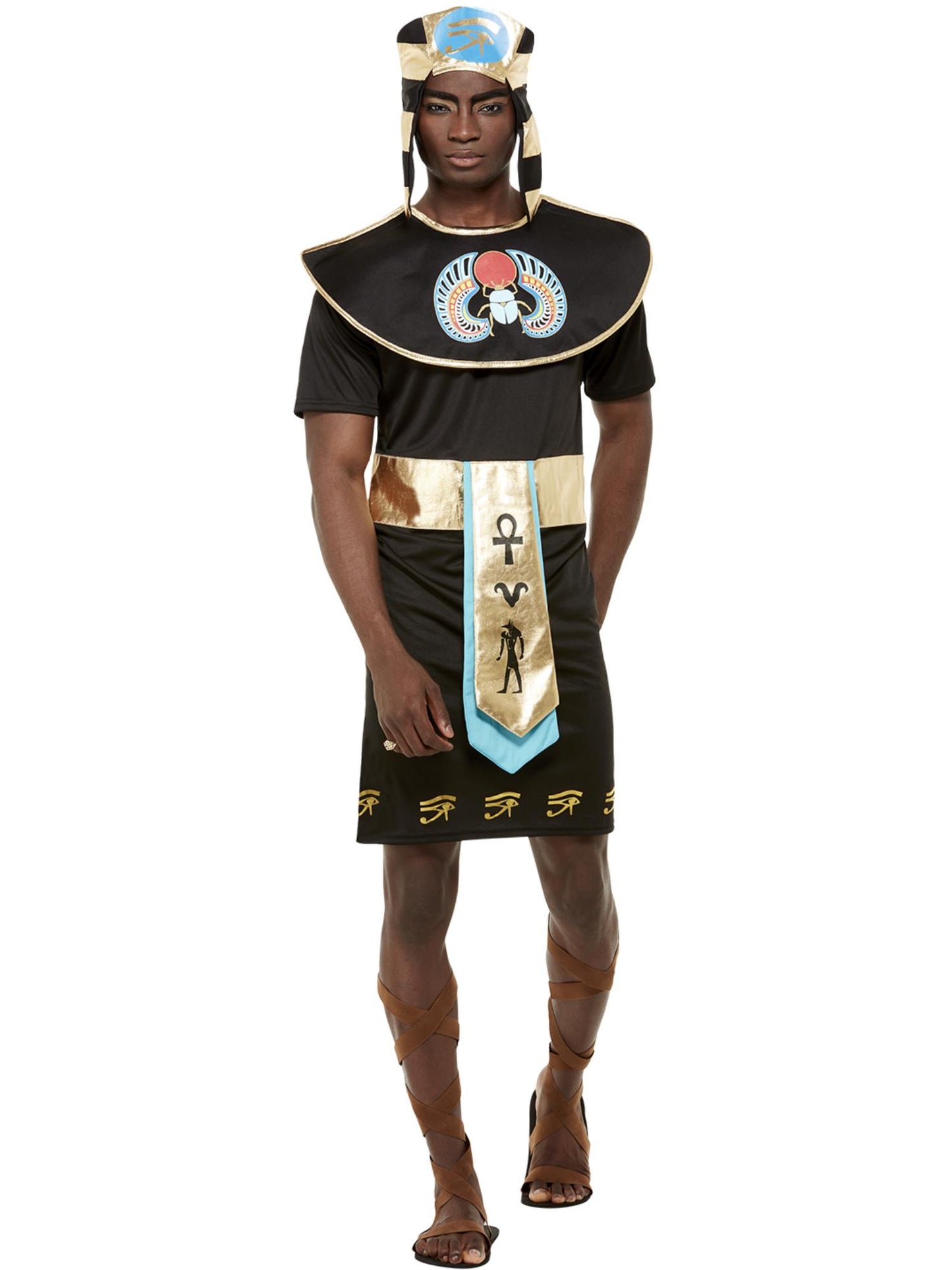 Smiffys Egyptian King Kostüm für Herren in Schwarz – Produktansicht