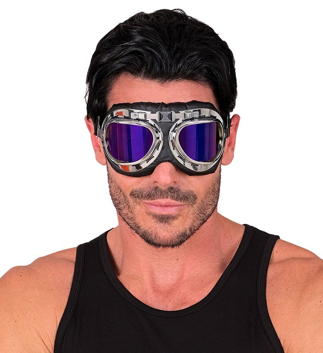 Klassische Fliegerbrille mit abgedunkelten Gläsern als Fasnachtszubehör