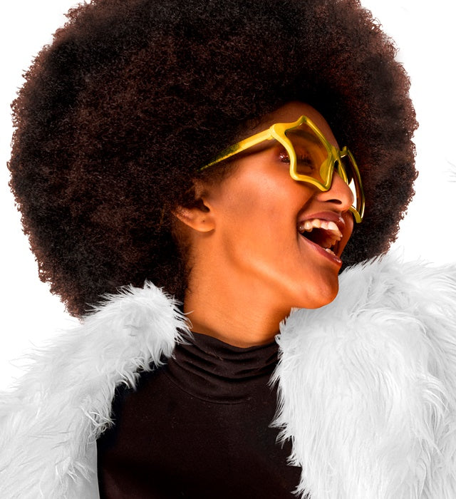 Goldene Sternenbrille mit funkelndem Sternen-Design