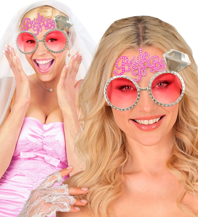 Bride to Be Brille mit auffälligem Schriftzug für Junggesellinnenabschied