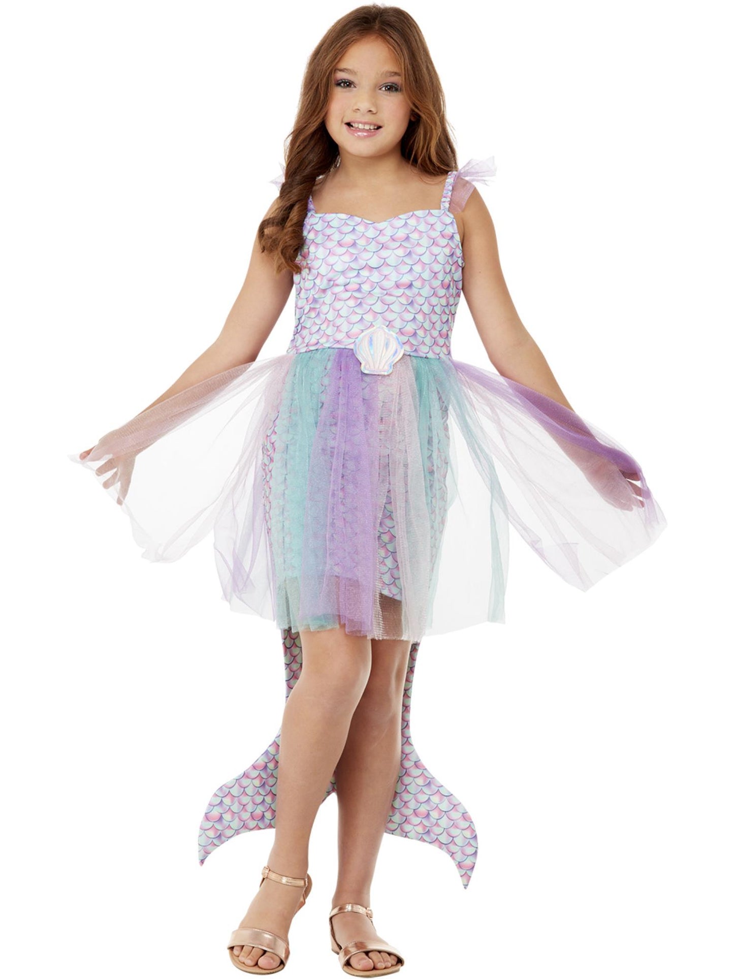 Smiffys Seashell Mermaid Costume, Purple CS für Mädchen