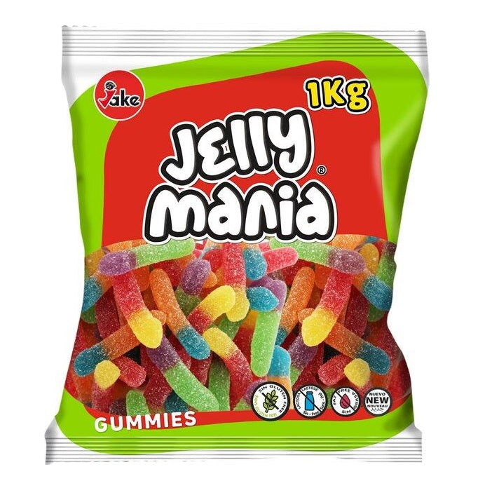 Jake Sour Worms Fruchtgummi Fruchtmischung 100g – Seitenansicht