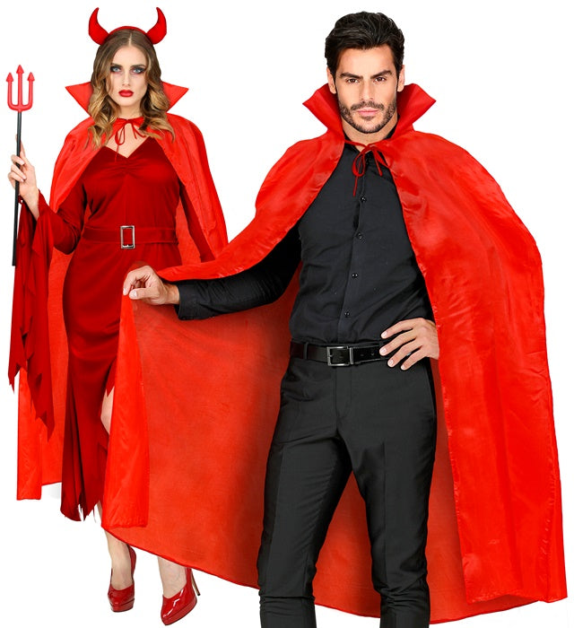 Roter Umhang 130 cm als Kostümzubehör für Fasnacht und Halloween