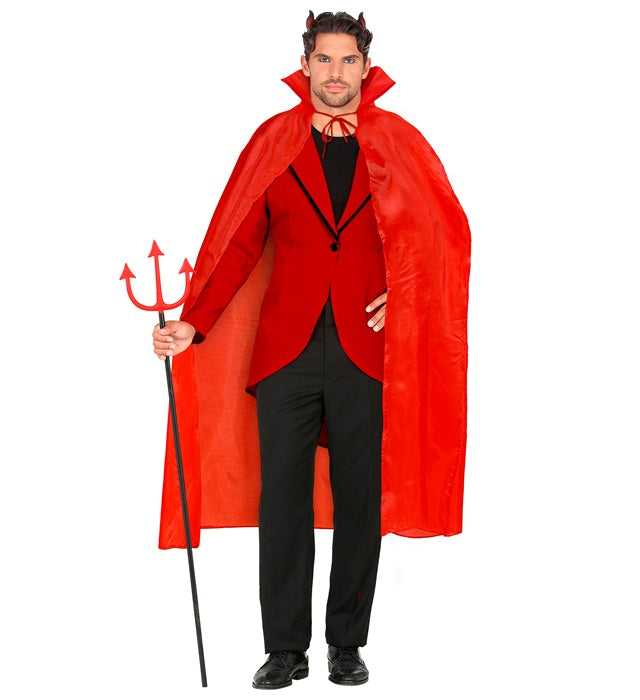 Roter Umhang 130 cm als Kostümzubehör für Fasnacht und Halloween