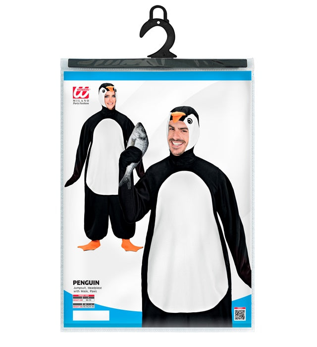 Pinguin-Kostüm mit Maske und Pfoten für Fasnacht und Mottoparty