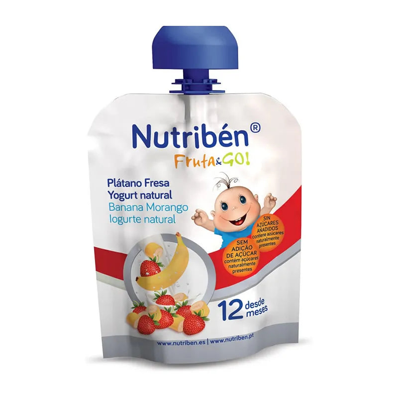 NUTRIBEN NUTRIBEN Fruit & Go Banane Erdbeere Naturjoghurt 90 g Kosmetikprodukt